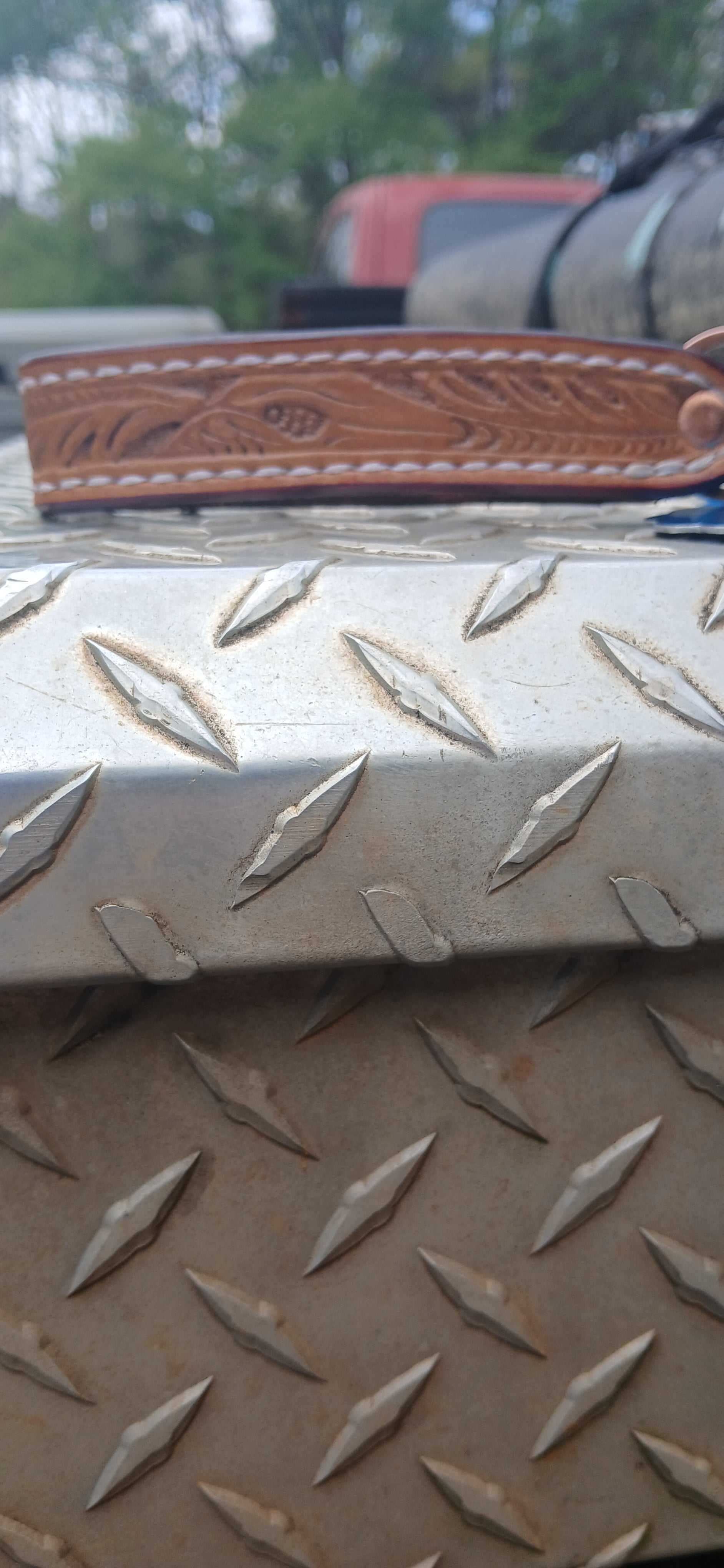 Leather Keychain (hand tooled pattern)