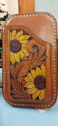 Lanyard cellphone holder with Wallet (tooled front pocket)