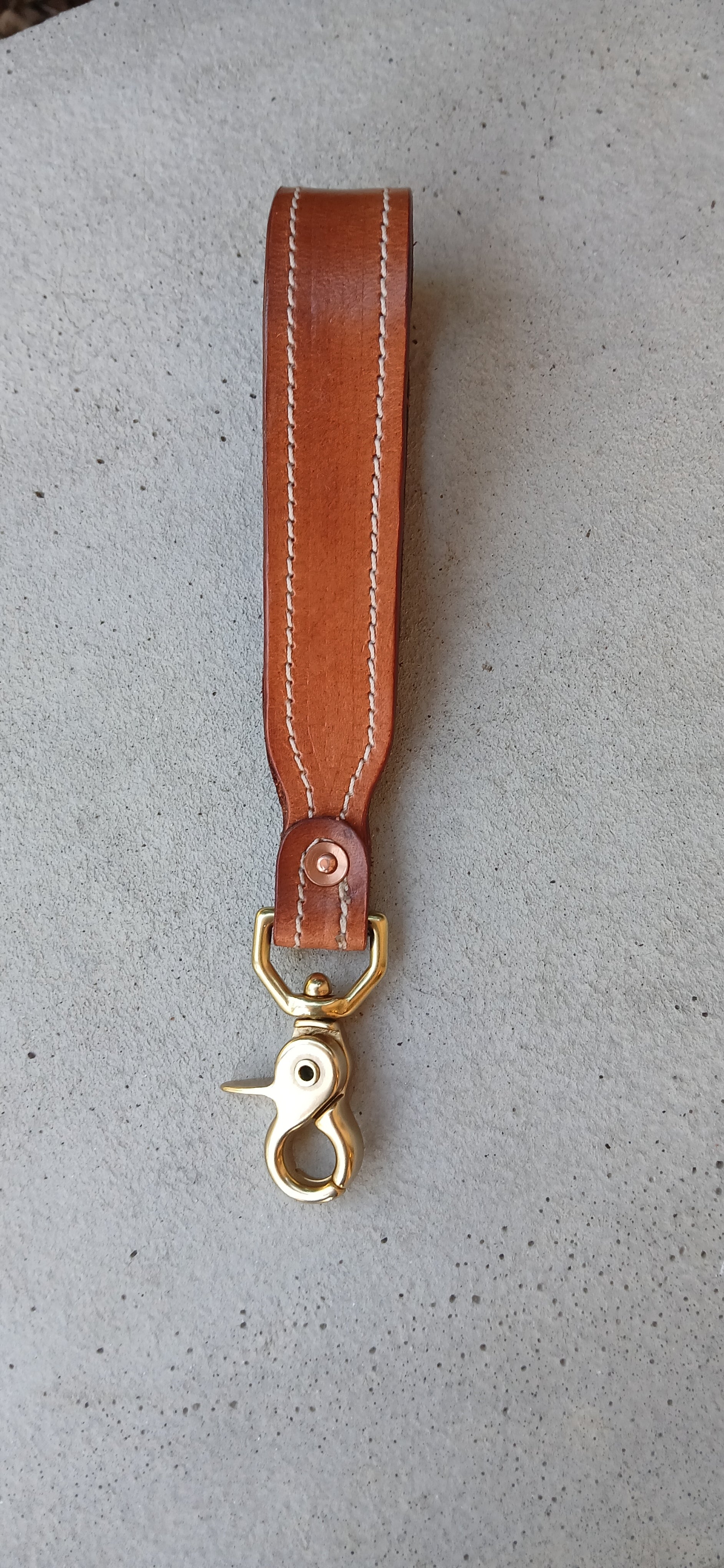 Leather Belt Keychain w/ quick clip