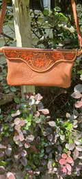 Crossbody purse (flower tooling)